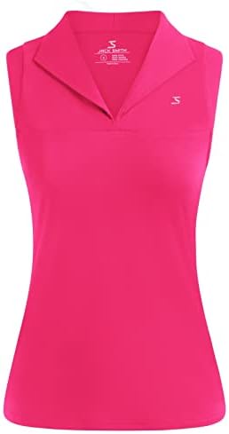ג'ק סמית 'חולצות טניס גולף ללא שרוולים לנשים יבש כושר V צווארון צווארון צווארון צווארון ספורט גופיות פעילות