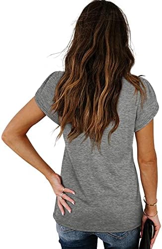 גדול חולצות לנשים מקרית יצירתי הדפסת עם צווארון כותרת קצר שרוול חולצה בסיסי סוודר חולצות