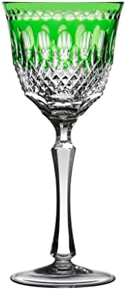 אג ' קה הוד אמרלד ירוק עופרת קריסטל קטן לבן יין זכוכית 7.4 עוז-יחידה אחת