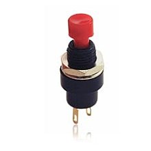 אלקטרוניקה 54-394 מתג כפתור, מוט יחיד, מעגל ספסט, פעולה כבויה, מפעיל ניילון אדום, מסוף זיז הלחמה, 3 אמפר, 250 וולט