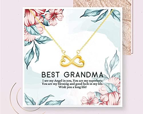 שרשרת בעבודת יד - ציטוט משמעותי מתנת תכשיטים סבתא אינפיניטי סבתא סבתא שרשרת זהב סבתא סבתא חדשה מתנה תכשיטי זהב סבתא מתנה