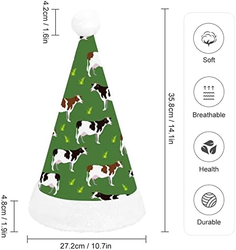 פרה בעלי החיים על שדה חג המולד סנטה כובע עבור אדום חג המולד כובע חג טובות חדש שנה חגיגי ספקי צד