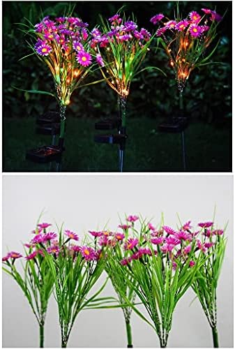 SJYDQ 2 PCS אורות פרחים סולאריים אור סולארי חיצוני לגינה פטיו בחצר האחורית מנורת גן עיצוב גן אור סולארי אור