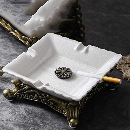Ayearn Ceramic Athray ， סיגריות ביתיות מאפרות משבצות יחיד עיצוב עיצוב שולחן קפה משרד ביתי ， קל לניקוי וקל לתחזוקה