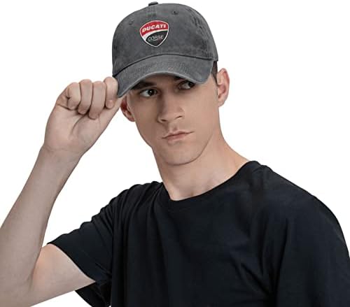 יוניסקס דו-קטי-אפור-קאובוי כובע בובן כובע נהג משאית אבא מתנה מתכוונן אבזם סגירת כובע קש