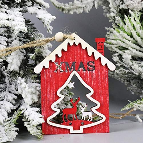 מתנת אפיית חג המולד חג המולד מלאכת עץ קישוטים לחג המולד קישוטי סנטה קישוטים מתנות צורות קישוט תלוי זר דקורטיבי עבור