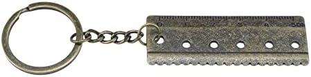 פסטלה 6 יחידות מיני ורניה קליפר מפתח שרשרת ישר שליט מפתח מחזיק טבעות כיס מפתח טבעת 3 ד מטלטלין ורניה קליפר