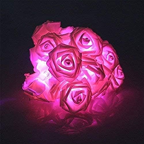 מיתרי פרחים אורות סוללה סוללה המופעלת חוט רומנטי רוז רוז פיות מנורה אור לחתונה בית קישודים חיצוניים מקורה