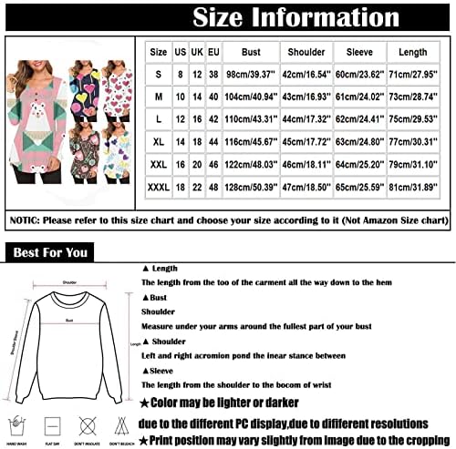 אימון חולצות לנשים ארוך שרוול חולצות עבור קל צווארון עגול כפתור למטה סוודרים טוניקת דפוס דיגיטלי חולצות