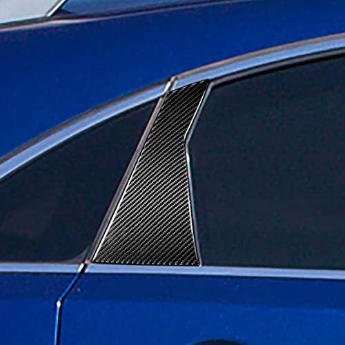 מכונית Uoada חיצונית חיצונית מראה מראה עמוד B מדבקת עמוד סט סיבי פחמן רכים אמיתיים תואמים לאינפיניטי FX 2009 2010