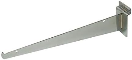 מסנוור מציג 12 סוגר מדף סכין סלאטוול כרום עם שפה - 10 יח ' - מתאים לכל לוחות SLAT