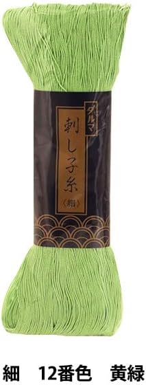 חוט סשיקו משקל דק יותר 170 מטר Skein -col.12 ירוק בהיר - טלאים ורקמה יפנית