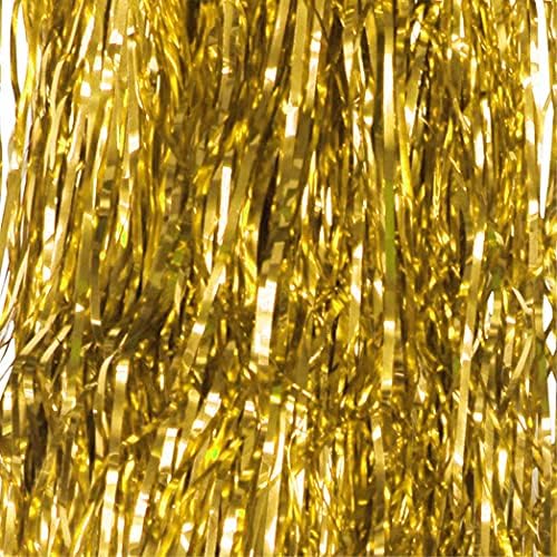 מלאכות מנדלה גרלנד זהב טינסל - קרחוי טינסל טינסל זהב שוליים זרייה - 20 בגודל x 20 רגל אורך טינסל רדיד כרזה שוליים
