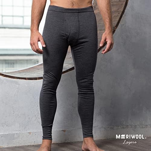 מכנסי שכבת בסיס לגברים מריוול-מכנסיים תרמיים קלים מצמר מרינו