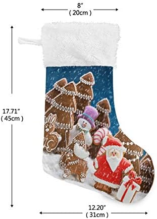 גרבי חג המולד של Alaza בית זנגוויל בית ועצים איש שלג חג המולד סנטה קלאסי קלאסי מותאם אישית קישוטי גרב גדולים לעיצוב