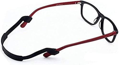3 יחידים שחורים אלסטיים סיליקון אנטי-החלקה משקפיים רצועה רצועת משקפי ראייה משקפי ראייה מחזיק כבל אלסטי מתאים לילדים