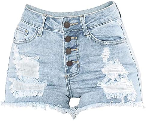 נשים קסילוצ'ר קרעו מכנסיים קצרים ג'ינס מוצקים מודפסים עם מותניים גבוהים התלקחויות קרסול אופנה מכנסיים קצרים מכנסיים