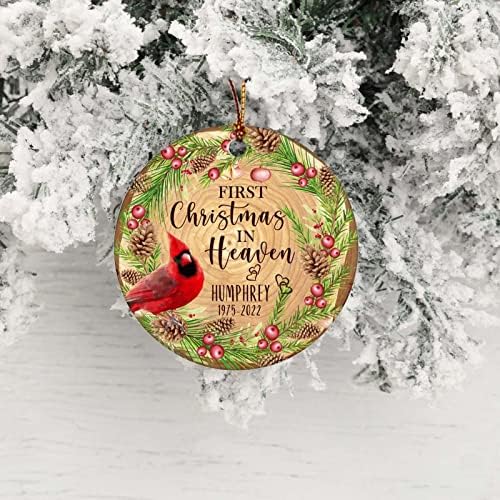 קישוטים תלויים בציפורים אדומות קישוטי סובלימציה של סובלימציה חג המולד בשמיים שומר על מזכרת קישוט מתנה חג המולד נשלחת מאיתנו