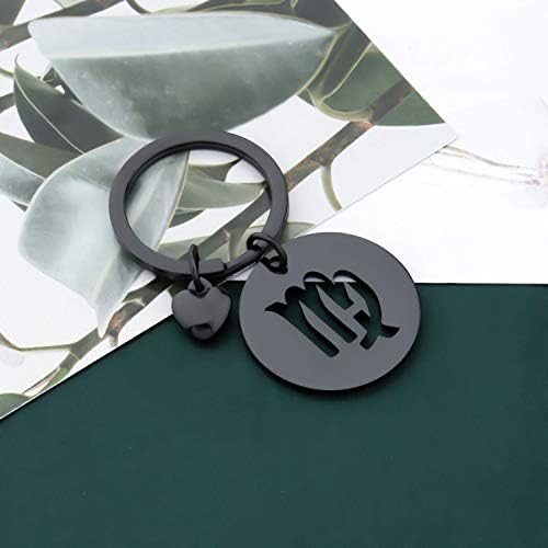 מחזיק מפתחות סימן גלגל המזלות פאדבוק הורוסקופ מתנה 12 קונסטליישן מחזיק מפתחות לנשים גברים