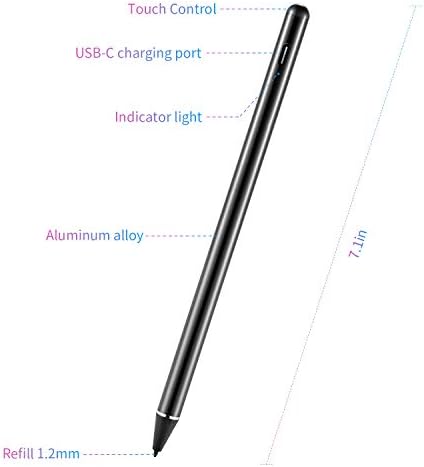 Stylus Pen 2nd Gen, עם דחיית דקל, עבור iPad Pro/iPad Air/iPad Mini/iPad 2018, עט דיוק גבוה המיועד לשנת 2018 ו- 2019 iPad