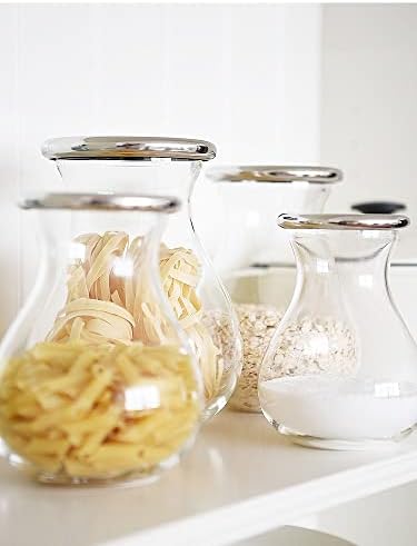 זכוכית אחסון צנצנת מטבח ארון שקוף תבואה מתקן יצירתיות סוכריות ארגונית קישוט