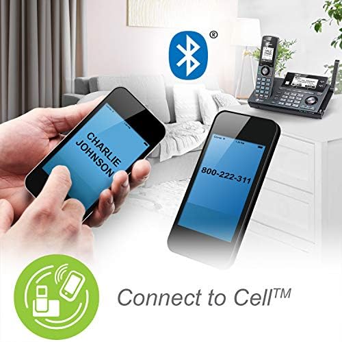 AT&T CLP99387 DECT 6.0 טלפון אלחוטי הניתן להרחבה עם Bluetooth Connect לתא, חוסם שיחות חכמות ומערכת תשובה, כחול