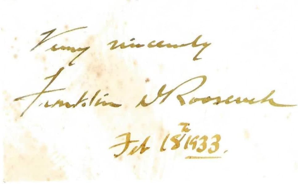 הנשיא פרנקלין ד. רוזוולט חתימה