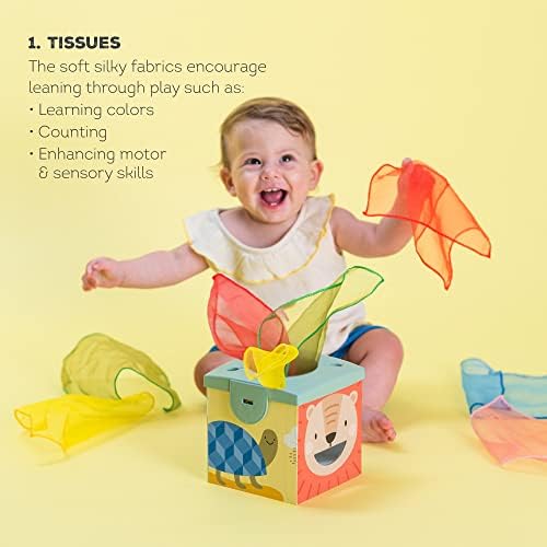 צעצועי טף תיבת רקמות לתינוק חושית, תיבת קביעות אובייקט, משחק דמיוני לתינוקות ופעוטות, צעצועי חושי מרובעים מונטסורי