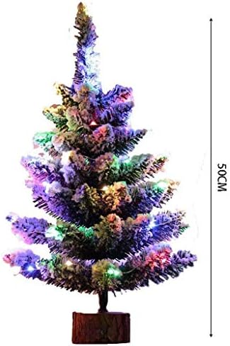 עץ חג המולד של PDGJG - פתית שלג מיני חג המולד עץ שולחן העבודה סט קישוט