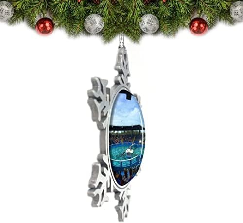 אומסופה פלורידה מיאמי אקווריום דולפינים ארהב חג המולד קישוט עץ תליון קישוט קריסטל מתכת מזכרות מתנה