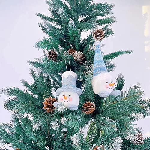 Bigjak 4 PCS קישוטים לחג המולד של Snow Snow עם נורות LED, אישור שלג קישוטי תליון תליון עץ חג המולד לעץ חג המולד עיצוב