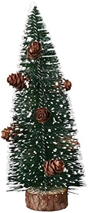 עץ חג המולד מיני P ine עץ עם מלאכת עץ DIY שולחן בית תפאורה עליונה SGCABIUTGLHXGH