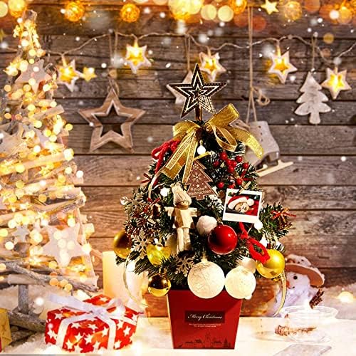 קישוט עץ חג המולד של זהב זוהר קישוטים לחג המולד שולחן עיצוב מסיבה ביתית LED שולחן מיני חג המולד עץ חג המולד חג המולד