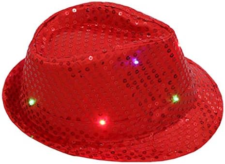 נצנצים אור ריקוד יוניסקס הוביל מפואר מסיבת מהבהב צבעוני עד כובע כובע ארגונית עבור בייסבול כובעי קיר הר אדום