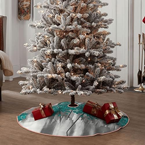 פרחי פרחי אפור אפור חצאית עץ חג המולד עץ חג המולד בגודל 30/36/48 אינץ '