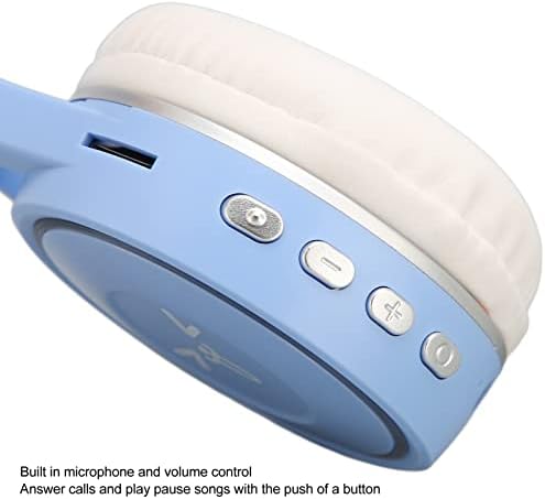 אוזניות לילדים, חווית האזנה נוחה חוטי חוטי Wireless Mode ילדים אוזניות מצוירות ABS עם מיקרופון אור LED לילדים