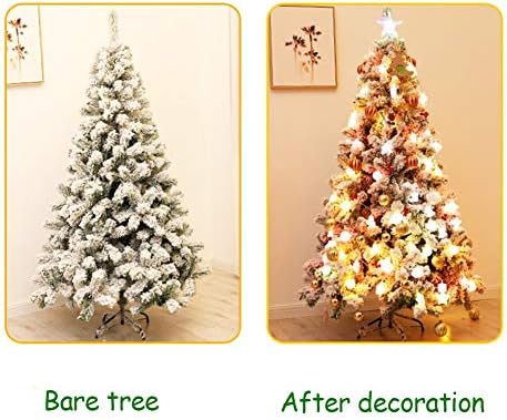 עץ חג המולד של יומו לבן נוהר, כפרי בית חווה מלאכותי עץ אורן - מושלם לקישוט חופשה מקורה וחיצונית -300 סמ