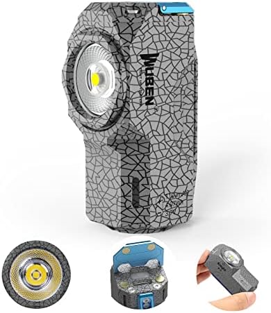 Wuben X0 נטען מיני פנס עם קליפ, 900 פנסים של LED LED של לומן גבוה, פנסים פנסים מגנטיים של 175 מעלות, פנס מגנטי