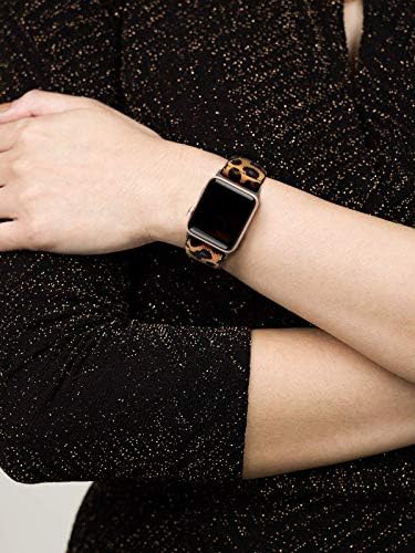 רצועת שעון אלסטית של פרדרן תואמת ל- Apple Watch 38 ממ 40 ממ 41 ממ 42 ממ 44 ממ 45 ממ, רצועת החלפת מתיחה רכה מתכווננת
