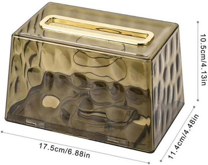 קופסת הרקמות של Hjkogh כיסוי שקוף נייר טואלט קופסת מפיות גביש מארז קרה פשוט מסוגנן לרכב בית רכב מתקן נייר נייר