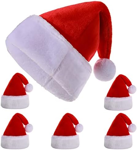 חג המולד סנטה כובעי דלוקס סנטה כובעי חג המולד סנטה קלאוס בתפזורת מסיבת כובעי למבוגרים נשים / גברים/בני נוער