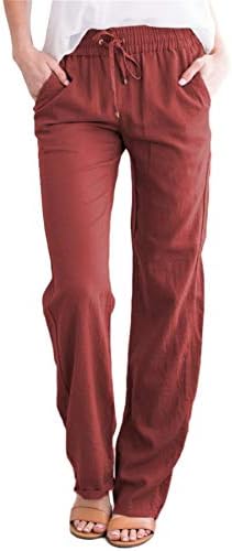 מכנסי כותנה רזים של כותנה כותנה לנשים מכנסי טרנינג טרקלין מכנסיים מכנסיים רופפים מכנסיים קלים רכים
