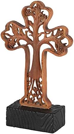 עץ דיקסון עץ החיים צלב טון עץ מרקם 3 x 6 צלמת שולחן אבן שרף