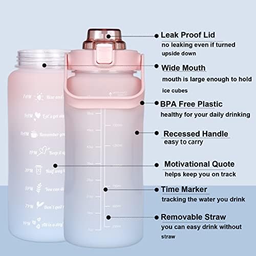 גדול מוטיבציה מים בקבוק עם קש זמן סמן משלוח עבור ספורט וכושר