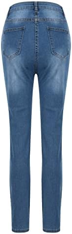 סתיו מתאים למותניים גבוהות במצוקה ג'ין נשים פלוס ג'ינס נושם בגודל פופ מוצק רגליים רחבות חיצוניות חיצוניות