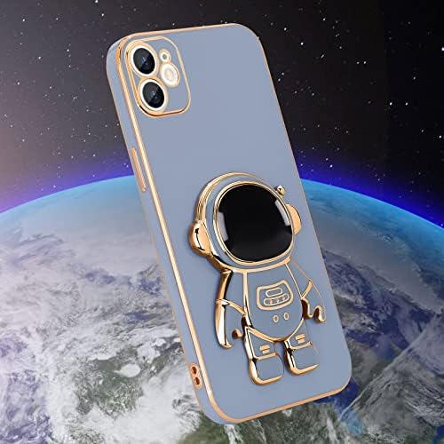 Pepmune תואם לאייפון 12 מיני מארז חמוד תלת מימד אסטרונאוט מעמד עיצוב מצלמה הגנה מצלמה כיסוי אחורי רך של Apple iPhone