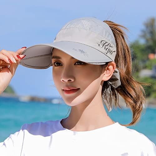 פיסי רחב ברים מגן כובע לנשים גולף מגן כובע שמש הגנת כובע עבור חוף גן טניס ריצה שמשיה כובע