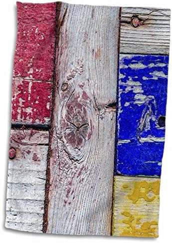 תמונת 3 של קרשי עץ גראנג 'צבועים בסגנון אמנות ניאו -פלסטיזם - מגבות