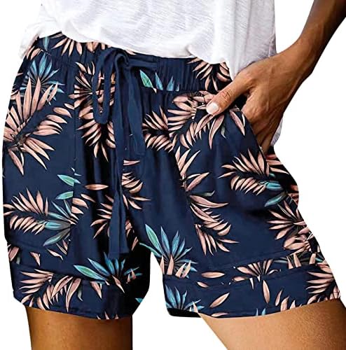מכנסיים קצרים לנשים טרקלין קיץ מזדמן נוח מכנסי חוף מוצקים רופפים מתאימים מכנסיים קצרים מותניים גבוהים אימון אתלטים קצרים