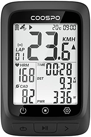 אופני COOSPO מחשב GPS אלחוטי, נמלה+ רכיבה על מחשב GPS עם Bluetooth, ANT רב -פונקציונלי+ אופניים מחשב GPS עם מסך